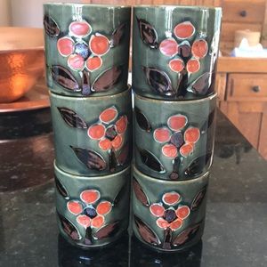 Six Chinese tea cups.